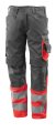 Mascot Veiligheid Werkbroek Leeds 15679-860 donkerantraciet-hi-vis rood